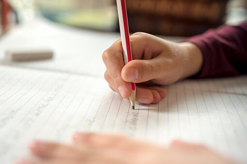 Boy Writing a Self Help Journal