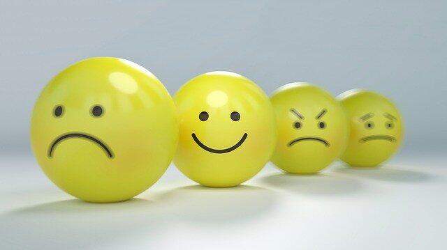 Sponge ball emojis representing emotions