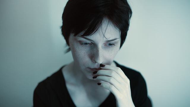 Gloomy woman representing fear for self improvement