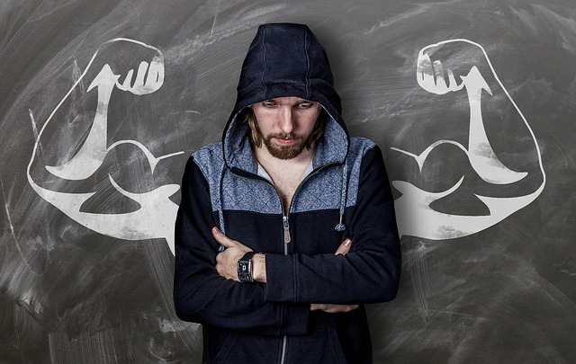 man with muscles representing strong character