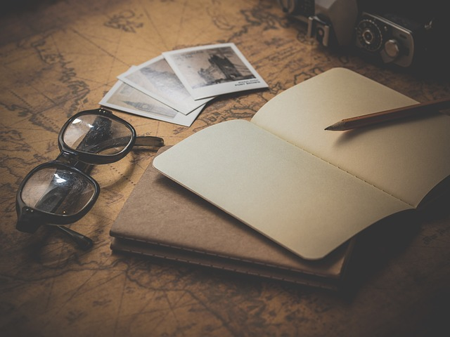 notepad, glasses, journal - summer goals