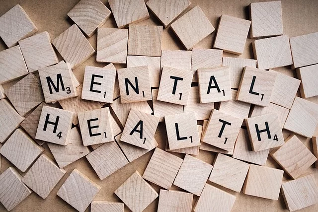 text on wooden blocks saying mental health