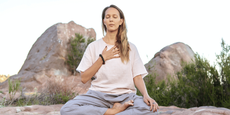 A Woman Do A Meditation